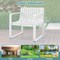 Set of 2 Patio Chairs with Curved Backrests and U Shaped Legs Perfect for Outdoor Seating